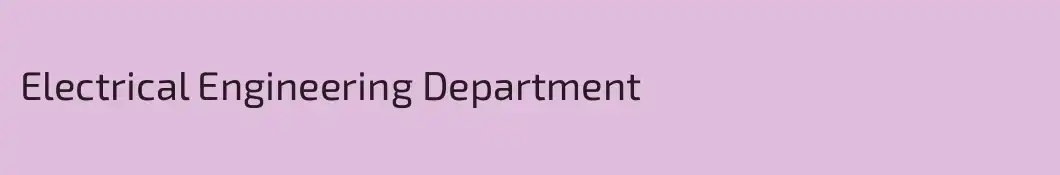 Electrical Engineering Department 